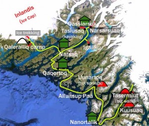 South Greenland Best Adventure Map