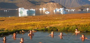 Uunartoq hot spring in south greenland